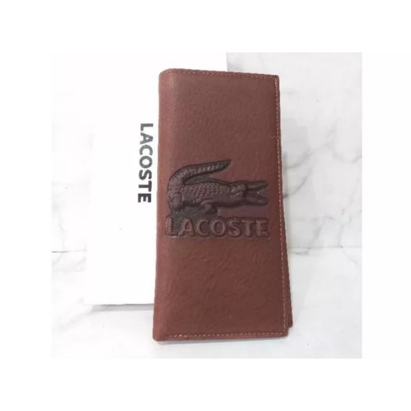 Dompet Import panjang kulit asli pria Branded Lacoste