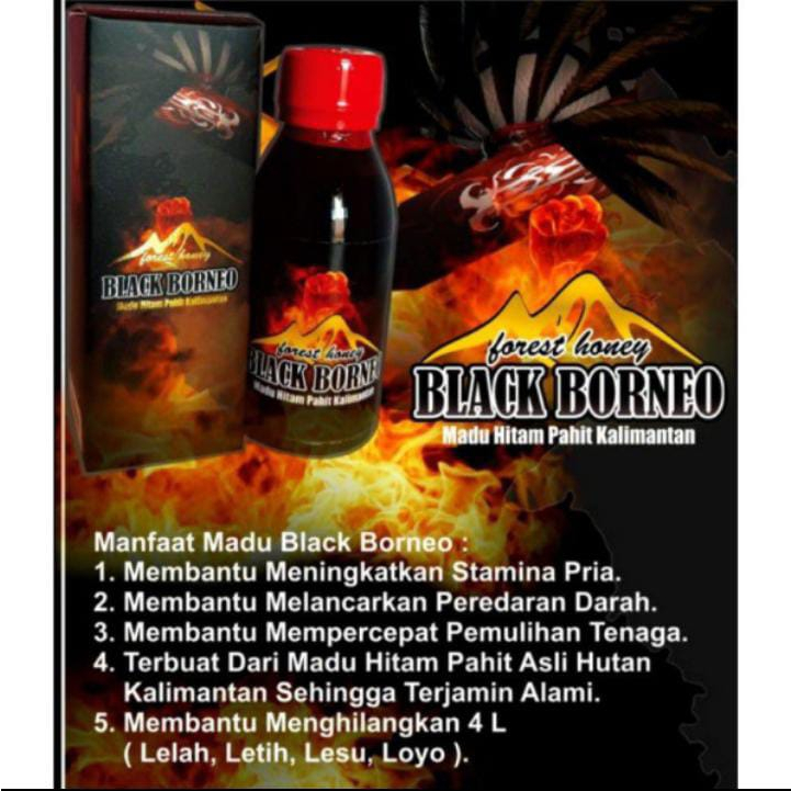 

madu black Borneo hutan Kalimantan isi@120ml borneo original kemasan terbaru