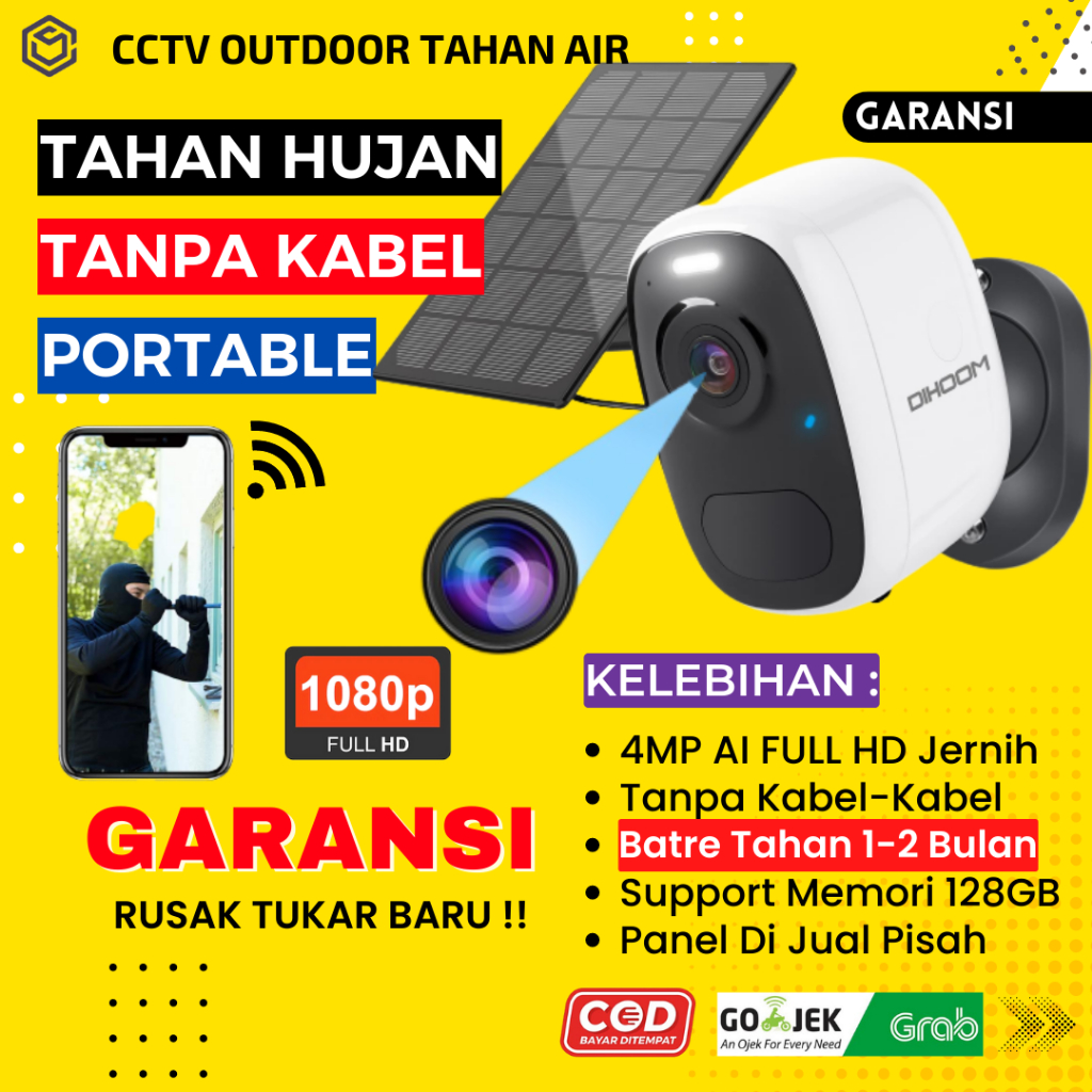 KAMERA CCTV PORTABLE TANPA KABEL WIFI IP CAMERA PENGINTAI TERSEMBUNYI WIRELESS JS152