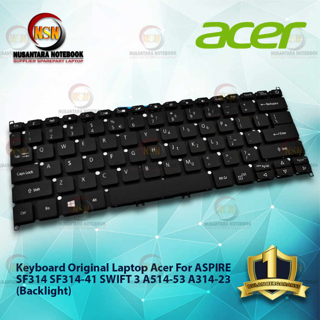 Keyboard Original Acer SF314 Series Swift3 SF314-41 SF314 51 Backlight