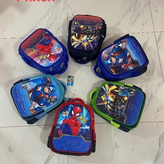 Tas Sekolah Anak TK SD Tas Ransel Laki Laki Alto Kids Karakter