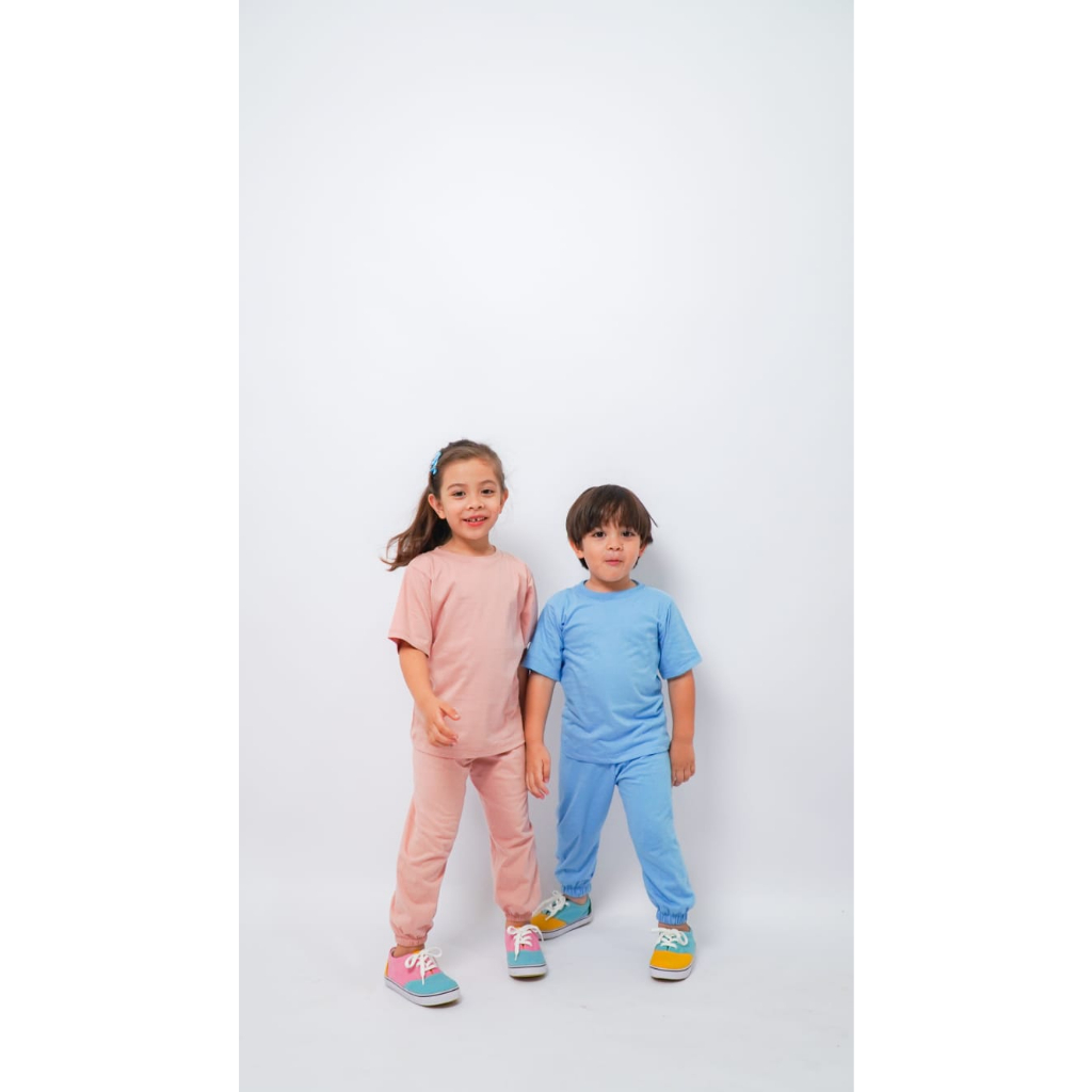 SET JOGER PLAIN SETELAN UNISEX 2-5 Tahun Setelan Anak Perempuan Setelan Anak Laki Laki