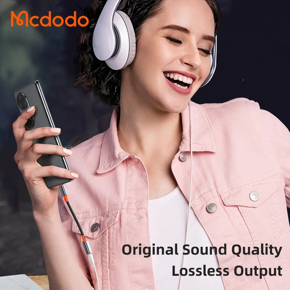 MCDODO Type C to 3.5mm Headphone HiFi DAC Audio Aux Cable for Samsung Ipad Pro Huawei P40 S22 S23 Audio Adapter OTG