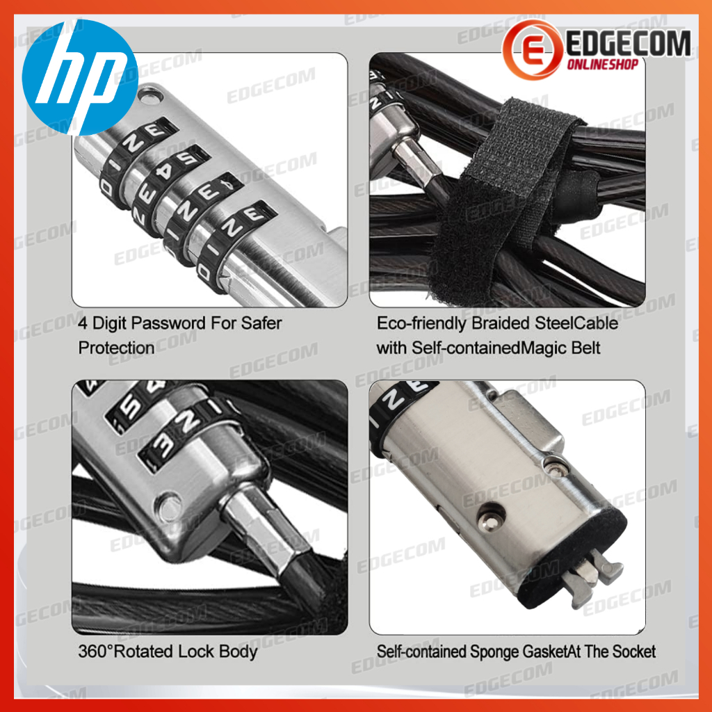 Kunci Pengaman Laptop Security Lock Kombinasi untuk laptop HP LU-207