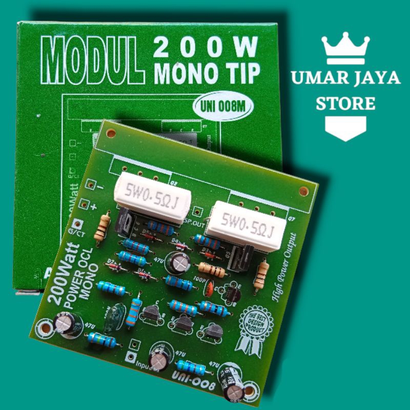 KIT POWER AUDIO AMPLIFIER MONO 200W UNI 008 M KIT MODUL MONO 200 WATT