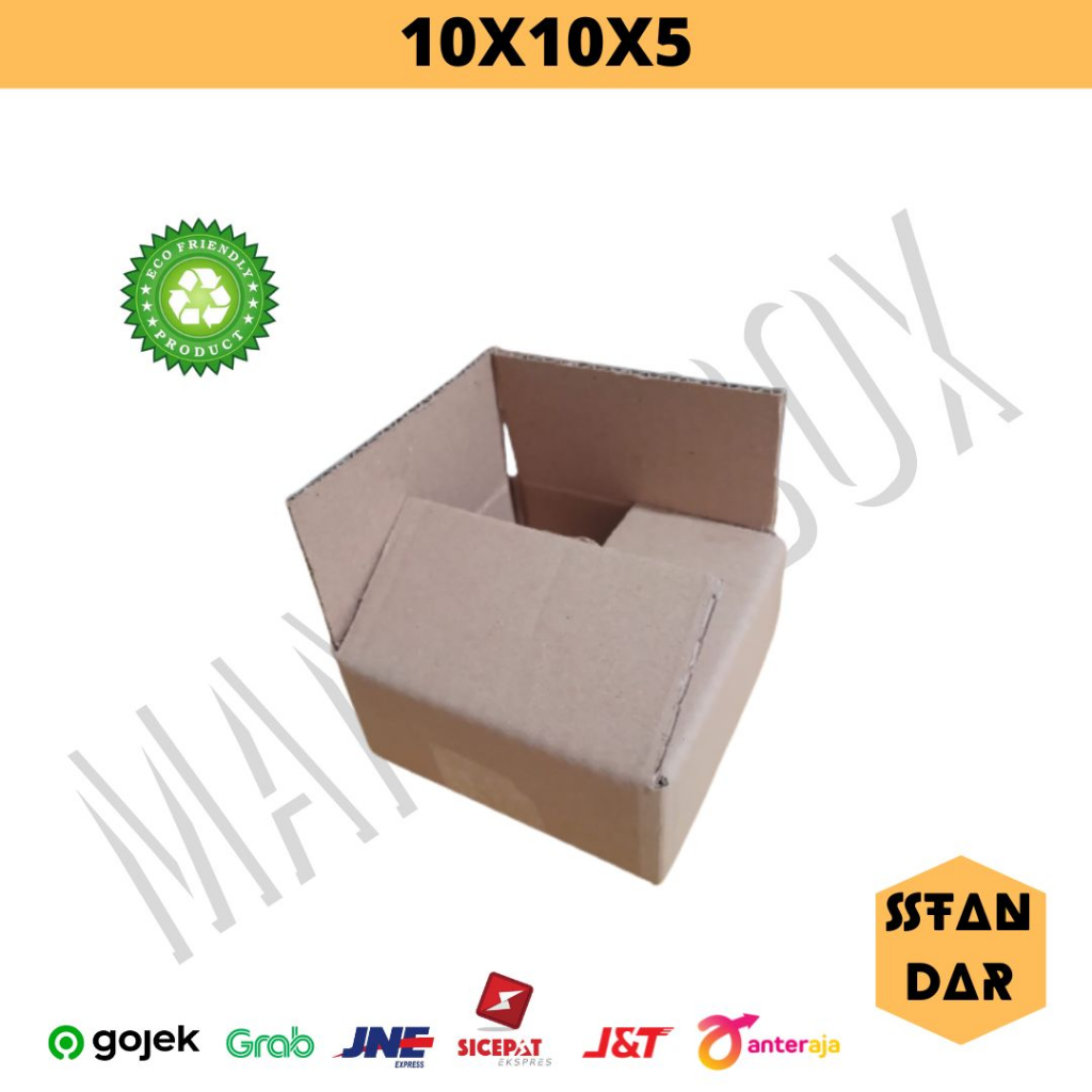 

Kardus packing / packaging / box / bungkus model standar indomie polos ukuran 10x10x5 cm untuk baju, snackbox, sepatu