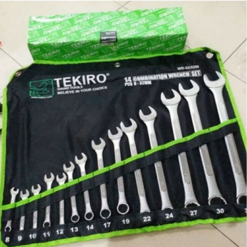 Kunci Ring Pas Tekiro 1Set Isi 14pcs 8-32mm Asli Original