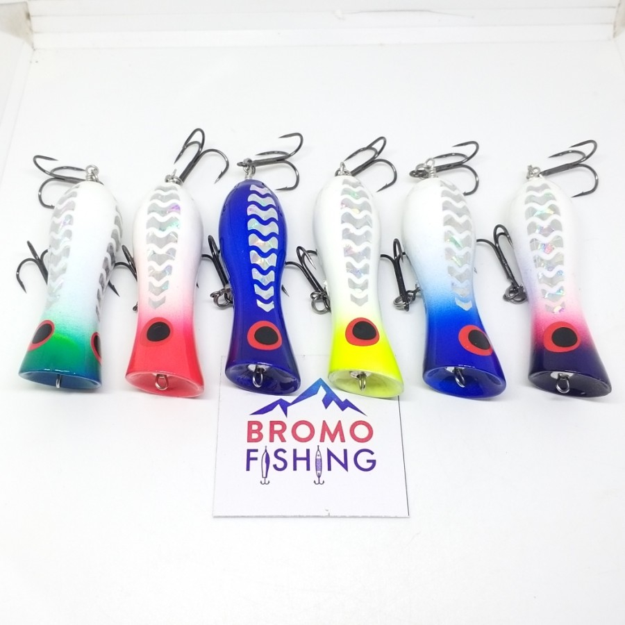 Popper 7 cm + Treble Hook Lengkap / umpan popping kail