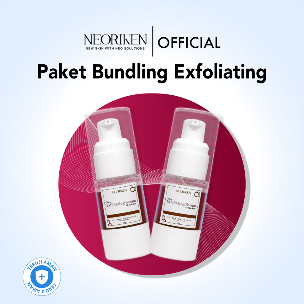 Neoriken 2Pcs Exfoliating Serum 15ml - Serum Peeling AHA BHA Niacinamide