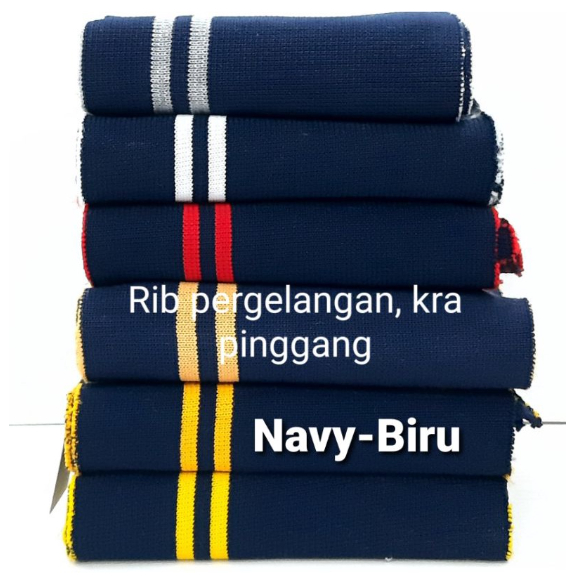 TERMURAH Rib tebal rajut strip pergelangan lengan kra ban pinggang jaket celana busana