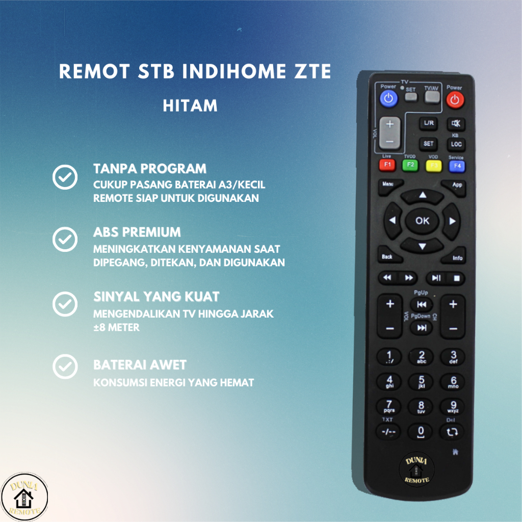 Remot / Remote Android TV BOX Stb Set Top Box Speedy TV Use ZTE ZXV10 B860 Hitam