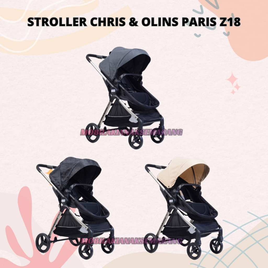 Stroller Chris & Olins Paris Z18  Stroller Paris Auto Folding Reversible