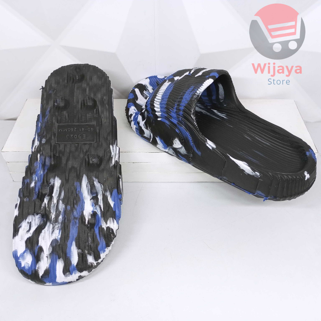 Sandal Slop Loreng 8831 Sendal Viral Ringan Tebal Slide Pria Selop Laki-laki Desain Unik Tie Dye