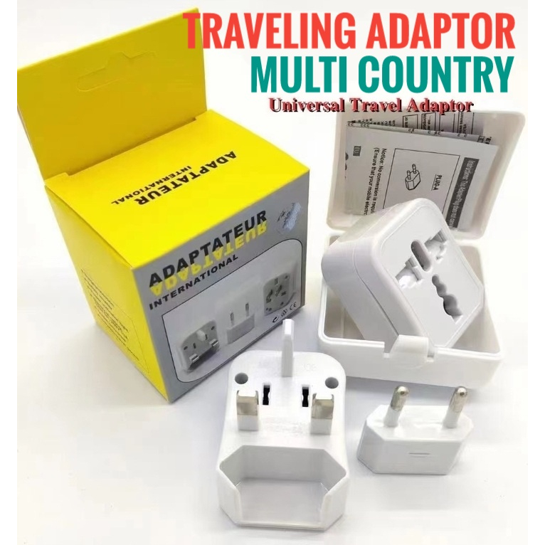 Traveling adaptor Adaptor multi country 250 Negara Umroh / Naik Haji