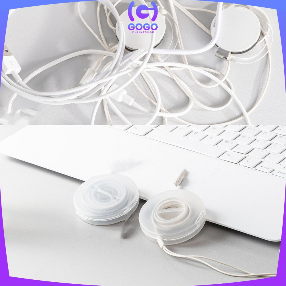 GOGO-C896 Tempat Penyimpanan Kabel Data Kotak Organizer Gulungan Kabel Charger Headset / Kotak Kabel Putar Storage Case Portable Kotak Multifungsi