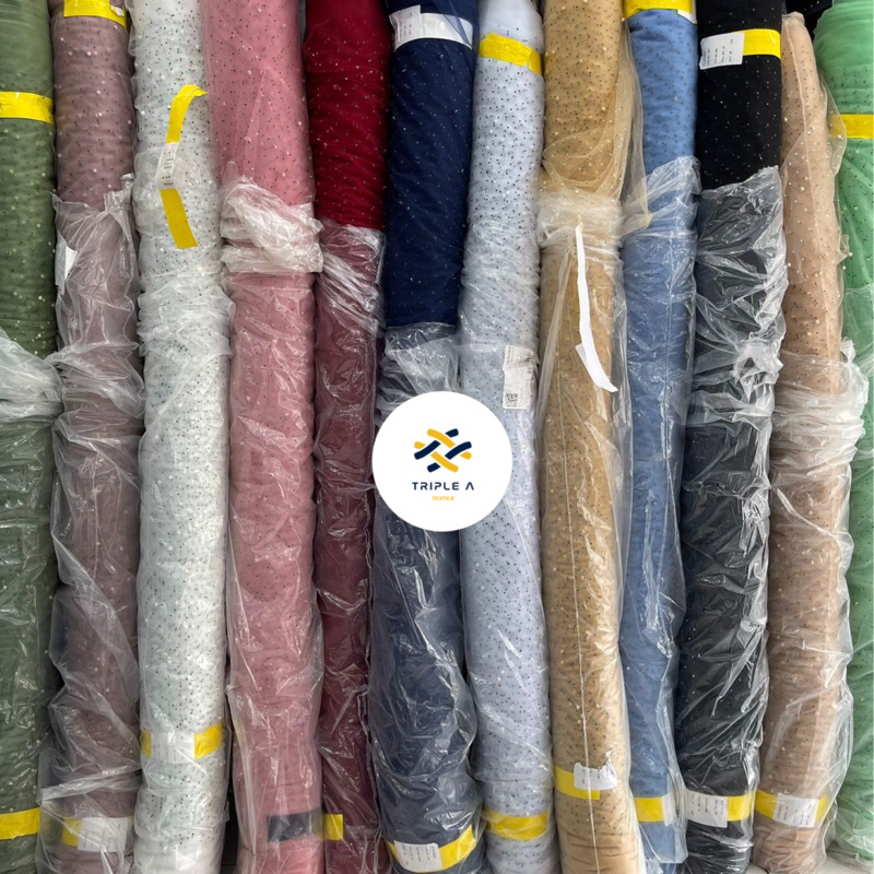 KAIN TILE PENGANTIN SWAROVSKI MUTIARA PAYET PREMIUM