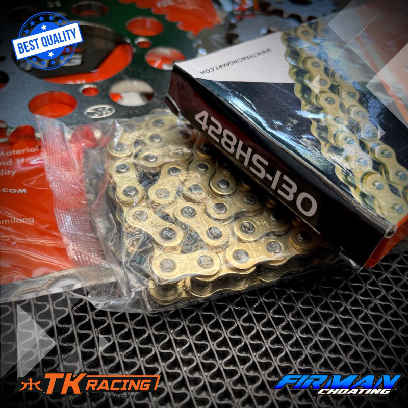 GEAR DEPAN BELAKANG SET RANTAI 130L TK RACING 428 36T 13 14 15 RX KING VEGA R JUPITER