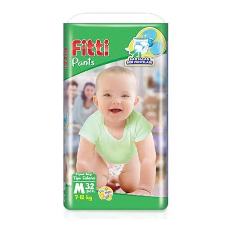Fitti Pants Ukuran M Isi 18+2 / Popok Bayi Tipe Celana / Pampers Bayi
