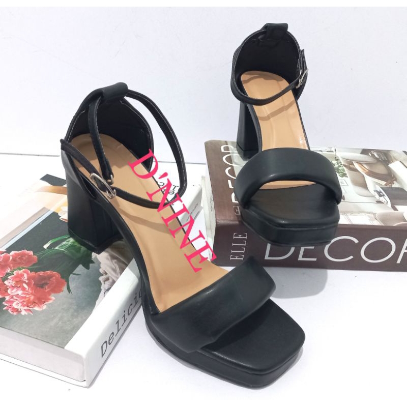 MERLIN IW 13 Sandal heels wanita heels tebal 9cm