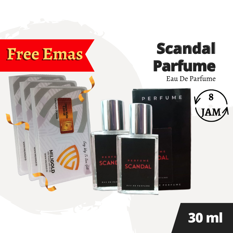 [PROMO FREE EMAS] PARFUME SCANDAL-Pemikat Wanita Aroma Masculine