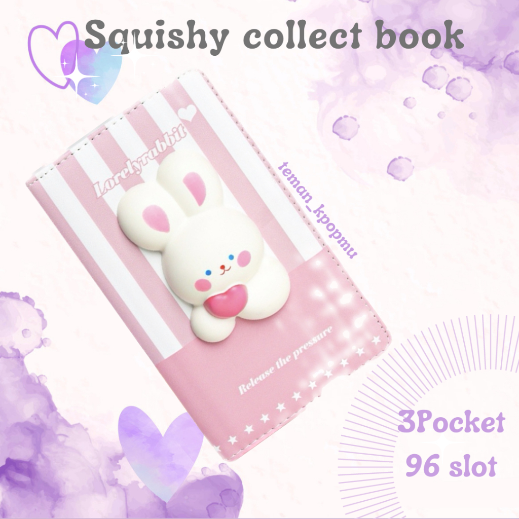 Squishy Collect Book Polaroid 3P isi 96 slot Kolbuk Photocard Collbook Kpop - Album Korea Heart Bone