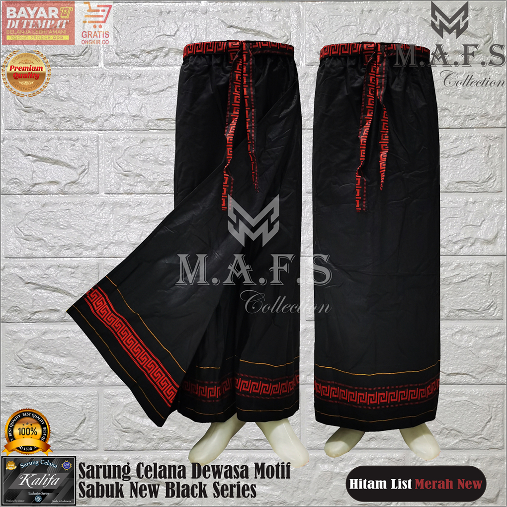 SARUNG CELANA DEWASA BLACK SERIES MOTIF NEW A1 KALIFA