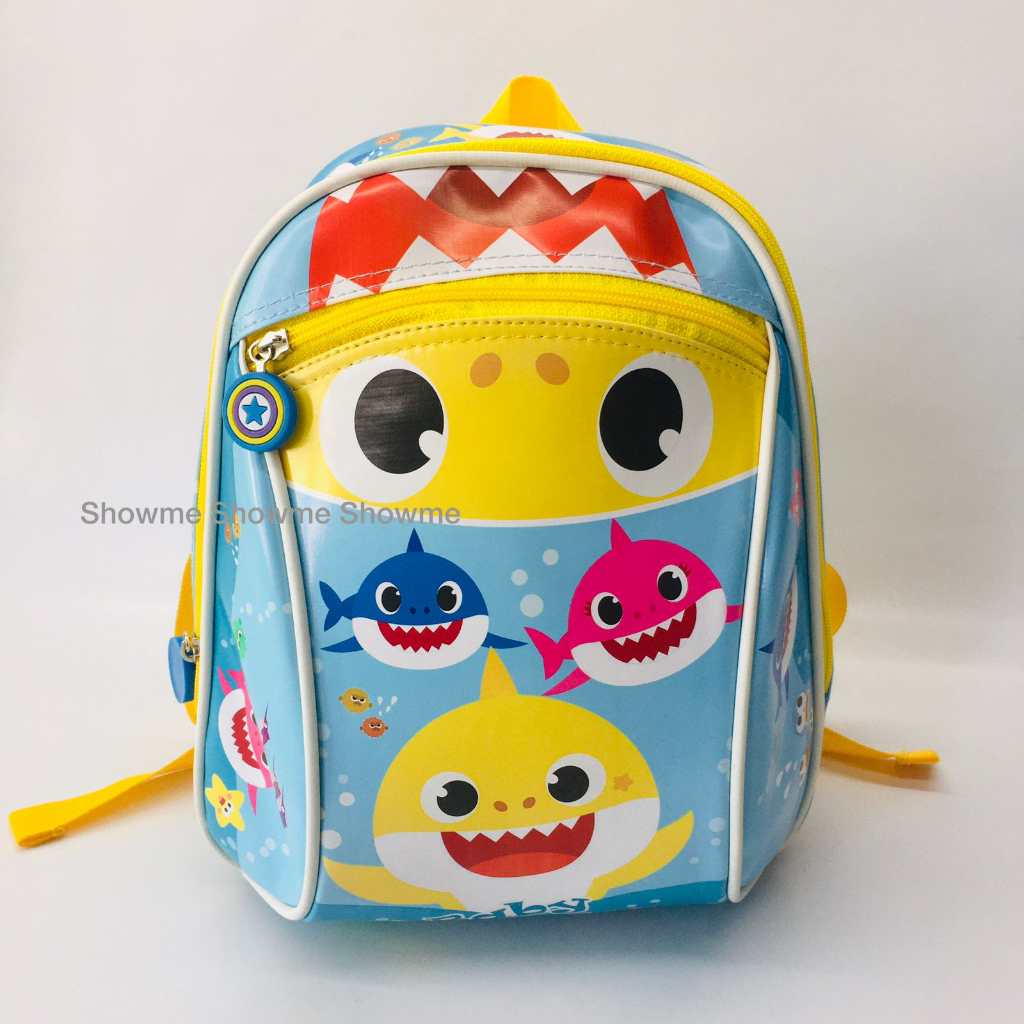 SHOWME TAS RANSEL ANAK SEKOLAH PAUD PRMEMIUM GAMBAR BUSA KAKU/KEKAR - KARAKTER PINFONG - BABY SHARK FISH CUTE