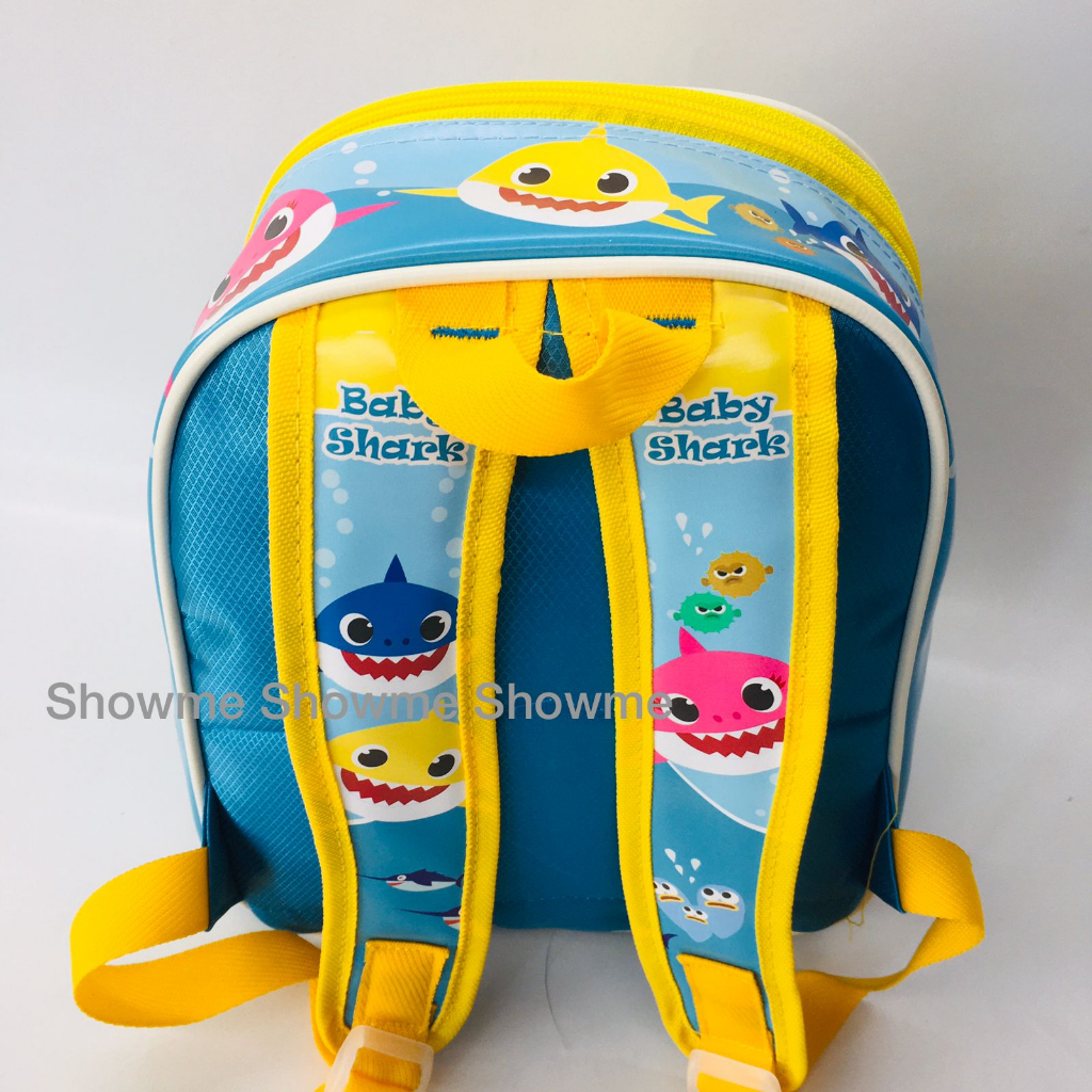 SHOWME TAS RANSEL ANAK SEKOLAH PAUD PRMEMIUM GAMBAR BUSA KAKU/KEKAR - KARAKTER PINFONG - BABY SHARK FISH CUTE