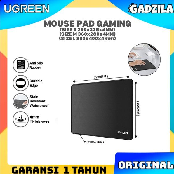 UGREEN Mousepad Alas Tatakan Mouse Pad Kantor Kerja Meja Laptop Komputer LP575 9056