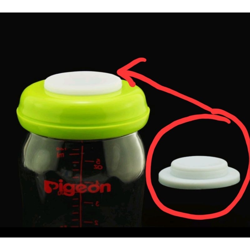 Ring + Cover untuk Botol Pigeon Wide Neck / Tutup untuk Botol Susu Pigeon Wideneck Ring Pigeon merah