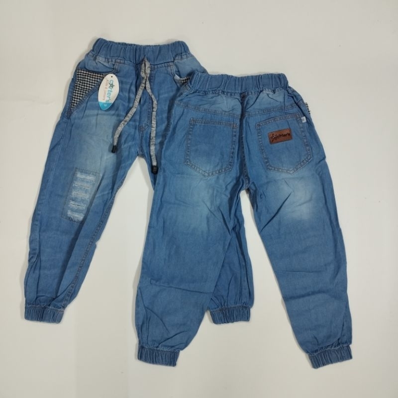 Joger Jeans Anak Panjang Ripped 1-10 Thn
