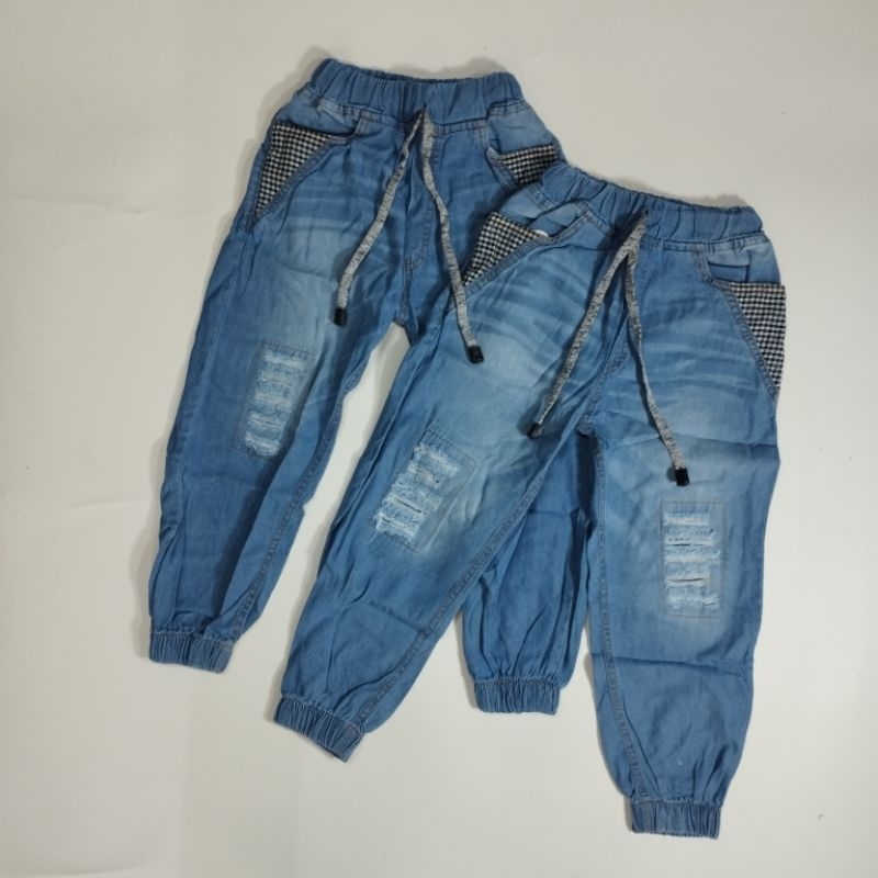 Joger Jeans Anak Panjang Ripped 1-10 Thn