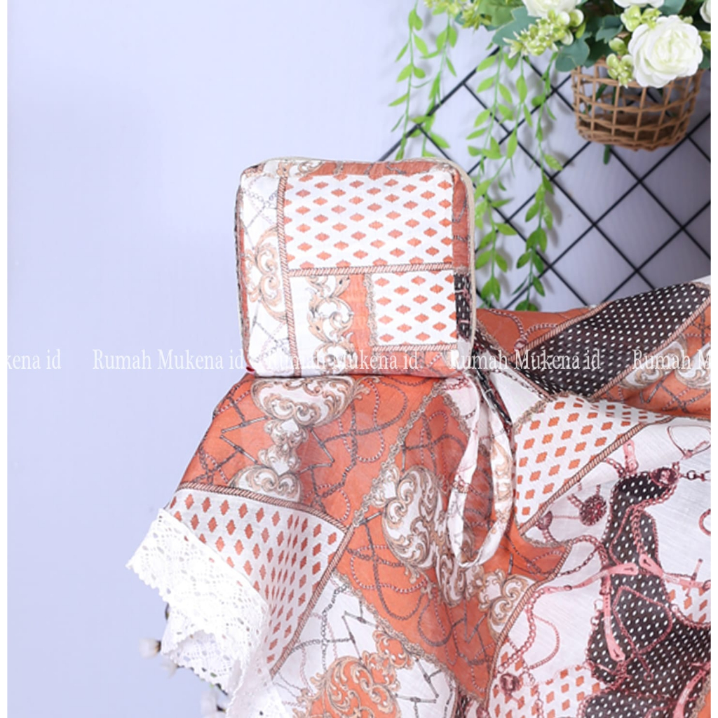 Mukena Travel Motif Mini Pouch Safir Sakura 2in1 by SYUHADA