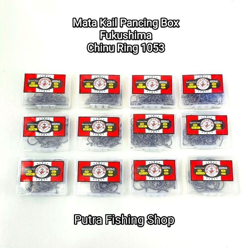 Kail Pancing Fukushima Chinu Ring 1053 High Carbon Steel - Mata Kail Pancing Kotakan Box Fukushima C