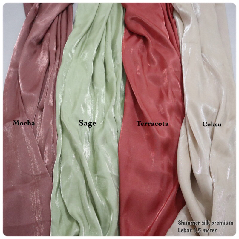 Kain shimmer silk premium harga per setengah meter