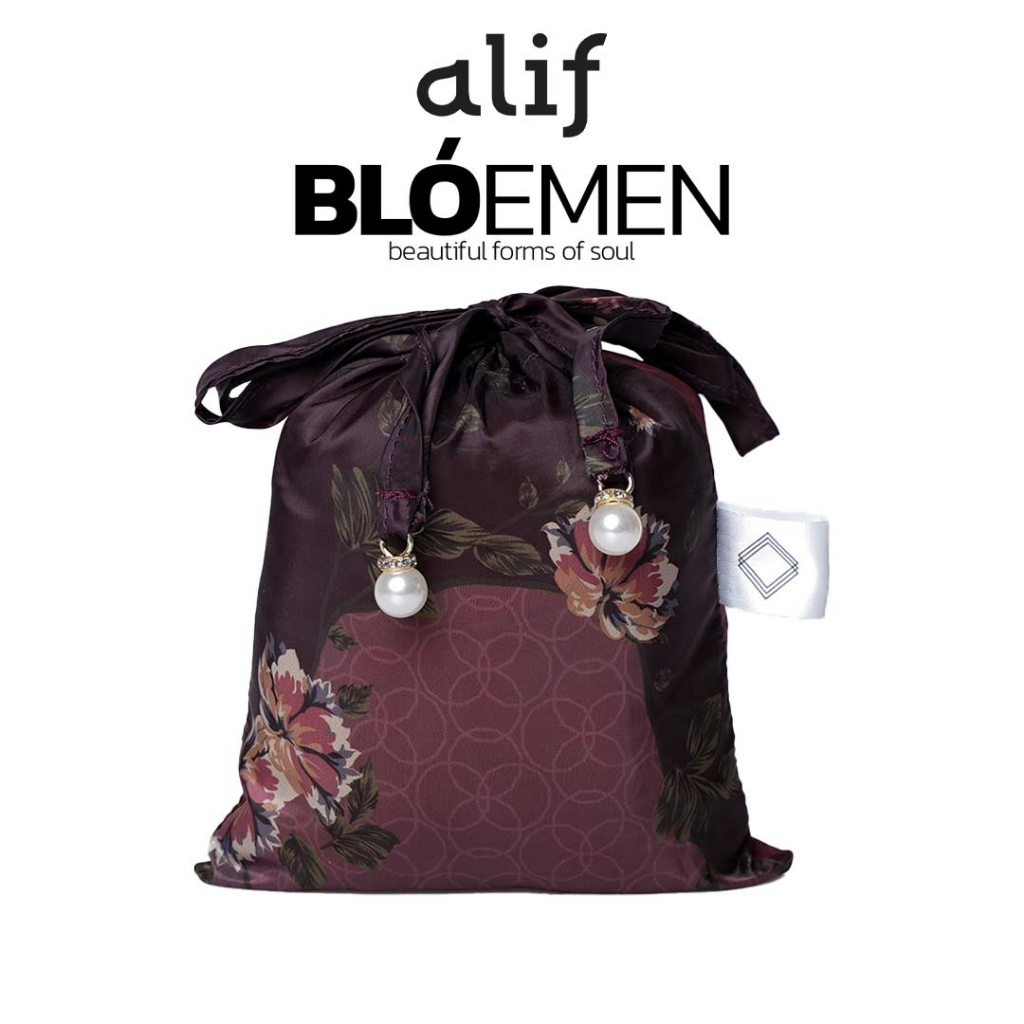 ALIF MUKENA MINI MOTIF PARASUT PREMIUM KOREA TRAVEL - LILY IN MAROON ( MKN-204 )