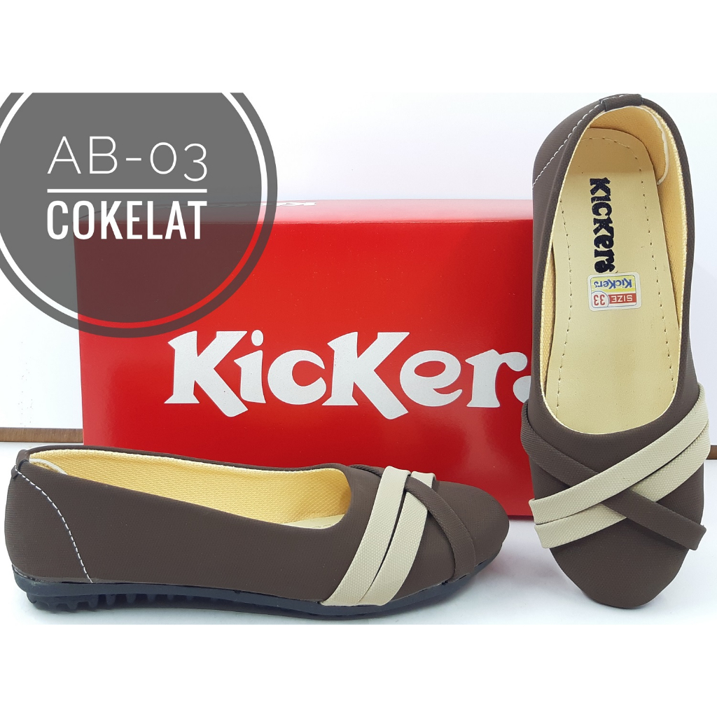 Sepatu Kickers Anak Perempuan Flat Shoes Kode AB-03