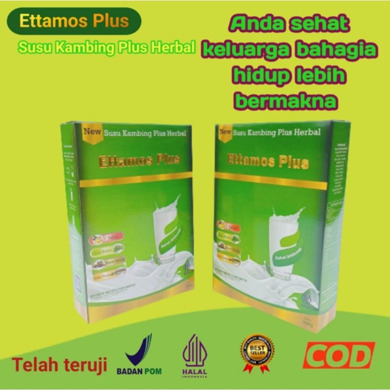 

SUSU KAMBING ETAWA ETTAMOS PLUS HERBAL 200g SUSU BUBUK ASLI MURNI ORIGINAL