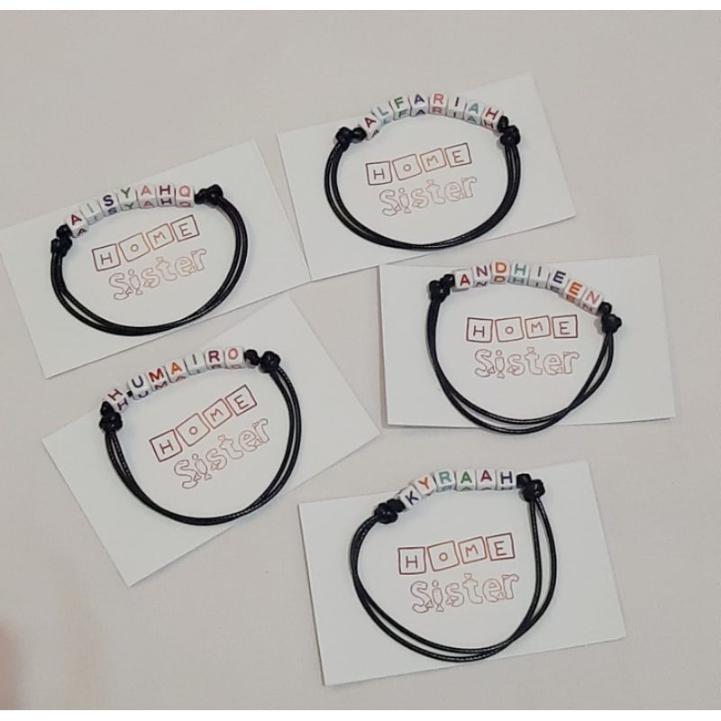 Gelang tali korea custom nama