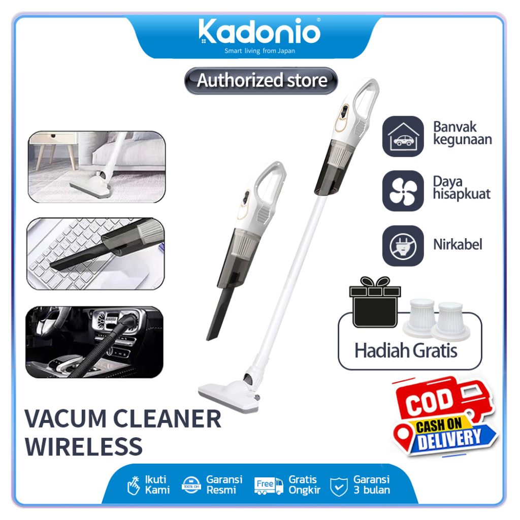 Kadonio Vacuum Vakum Cleaner Penyedot Pembersih Debu pembersih debu genggam portabel Pengumpul Debu Kekuatan 22KPAD