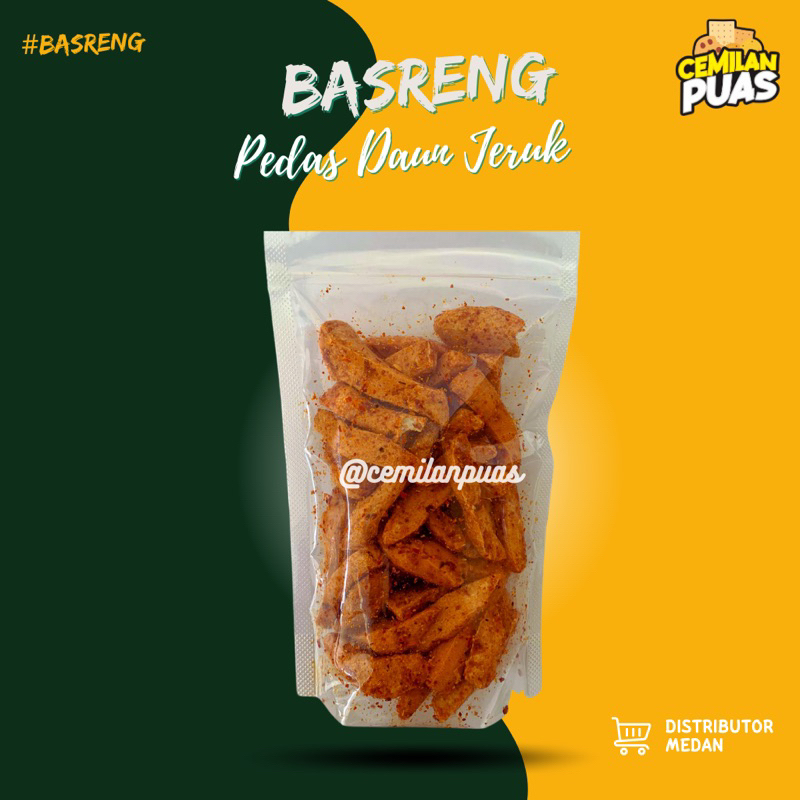 

[READY MEDAN] Basreng Pedas Jeruk 100gr Gurih Renyah Pedas Nampol Baso Goreng Best Seller