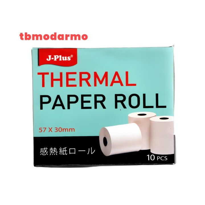 Tbmo Thermal Paper 57X30 Isi 10Pcs J-PLUS / Kertas Kasir Per Pack