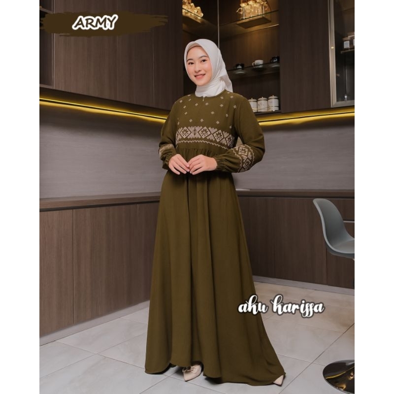 DZIFA DRESS ORI AKU KARISSA TERBARU GAMIS BORDIR CANTIK MODERN KEKINIAN OOTD STYLE KONDANGAN VIRAL