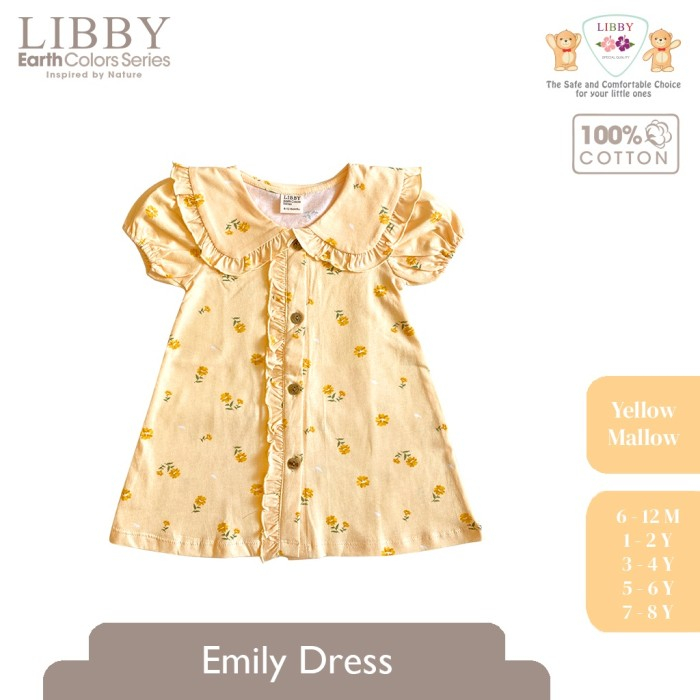 LIBBY EMILY DRESS PENDEK PRINT MIXED / DRESS ANAK PEREMPUAN