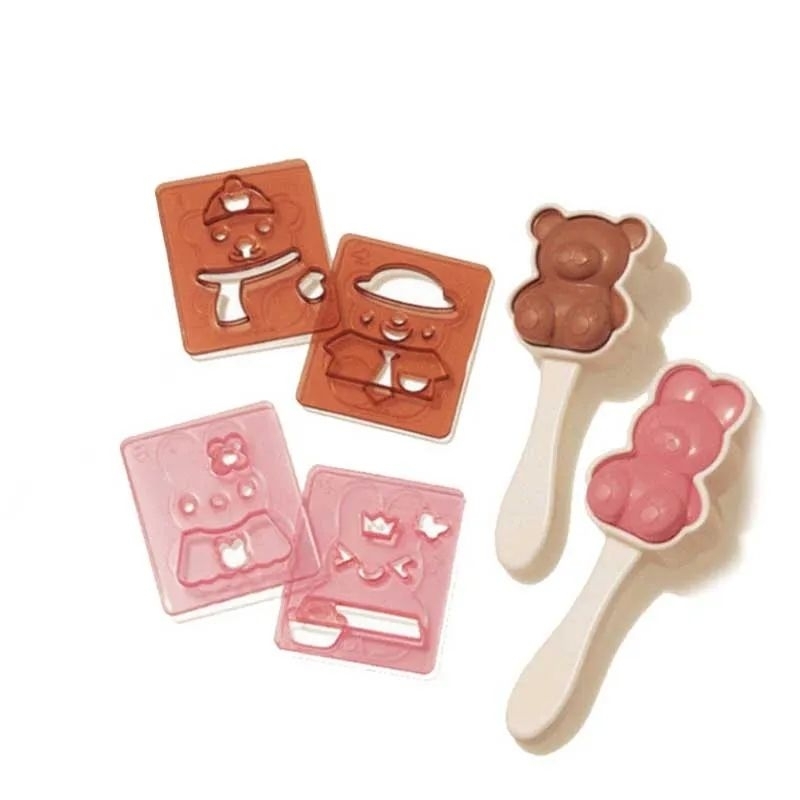 BIANCA - Cetakan Nasi Bento 6 in 1 Motif Bunny Kelinci Bear Beruang