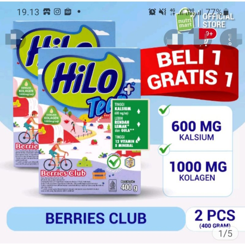

hilo teen berries club 400gr dpt 2 pcs .. siap krim dihari yang sama tidak perlu nunggu lama lagi
