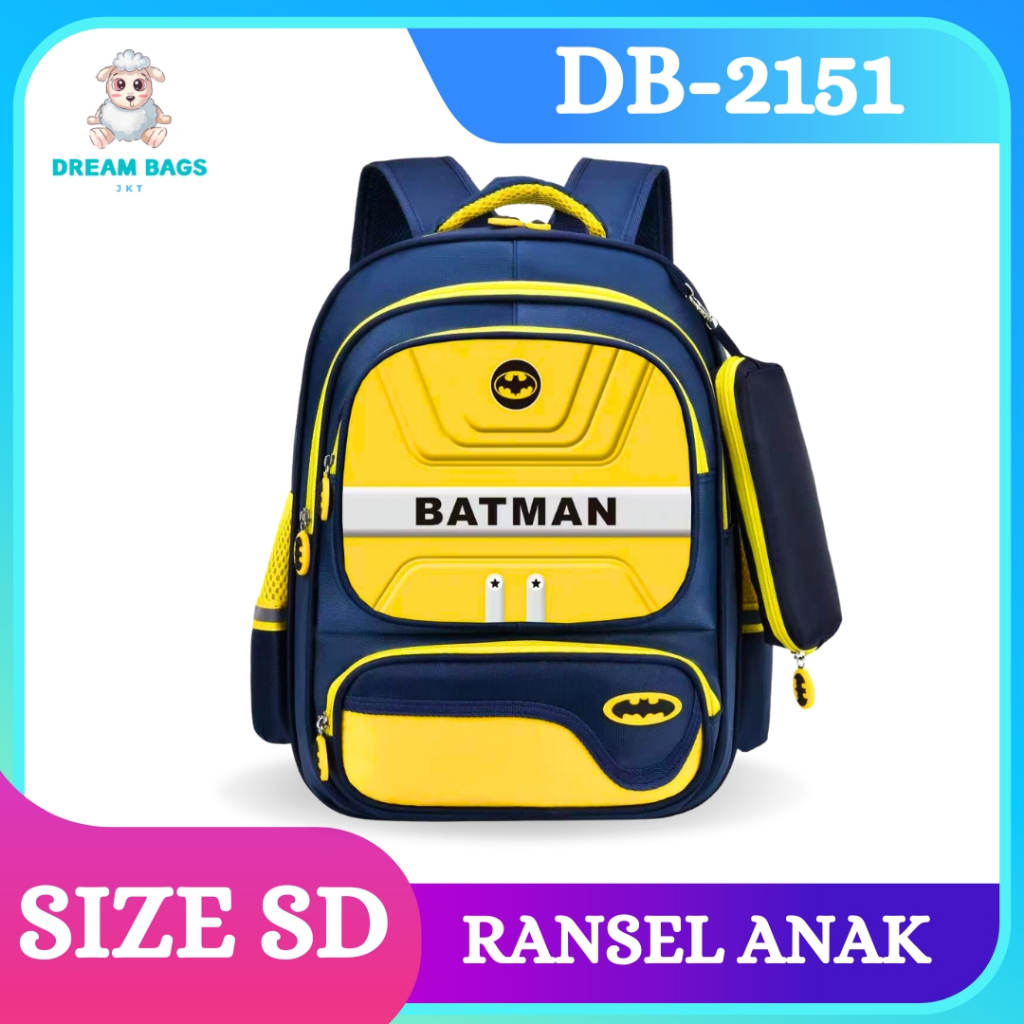Tas Sekolah Karakter Superhero DB 1922 Size SD Tas Anak Import - Tas Sekolah Anak Laki Laki - Tas Sekolah anak Laki Sd - tas anak laki sd