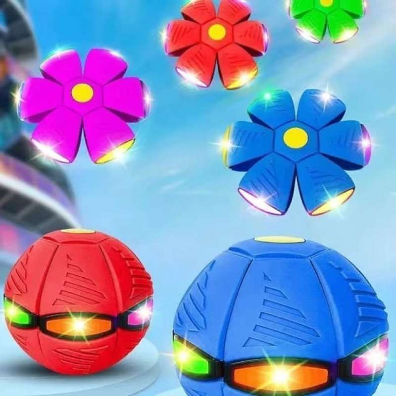 Mainan Bola Ufo Magic Flat Ball LED