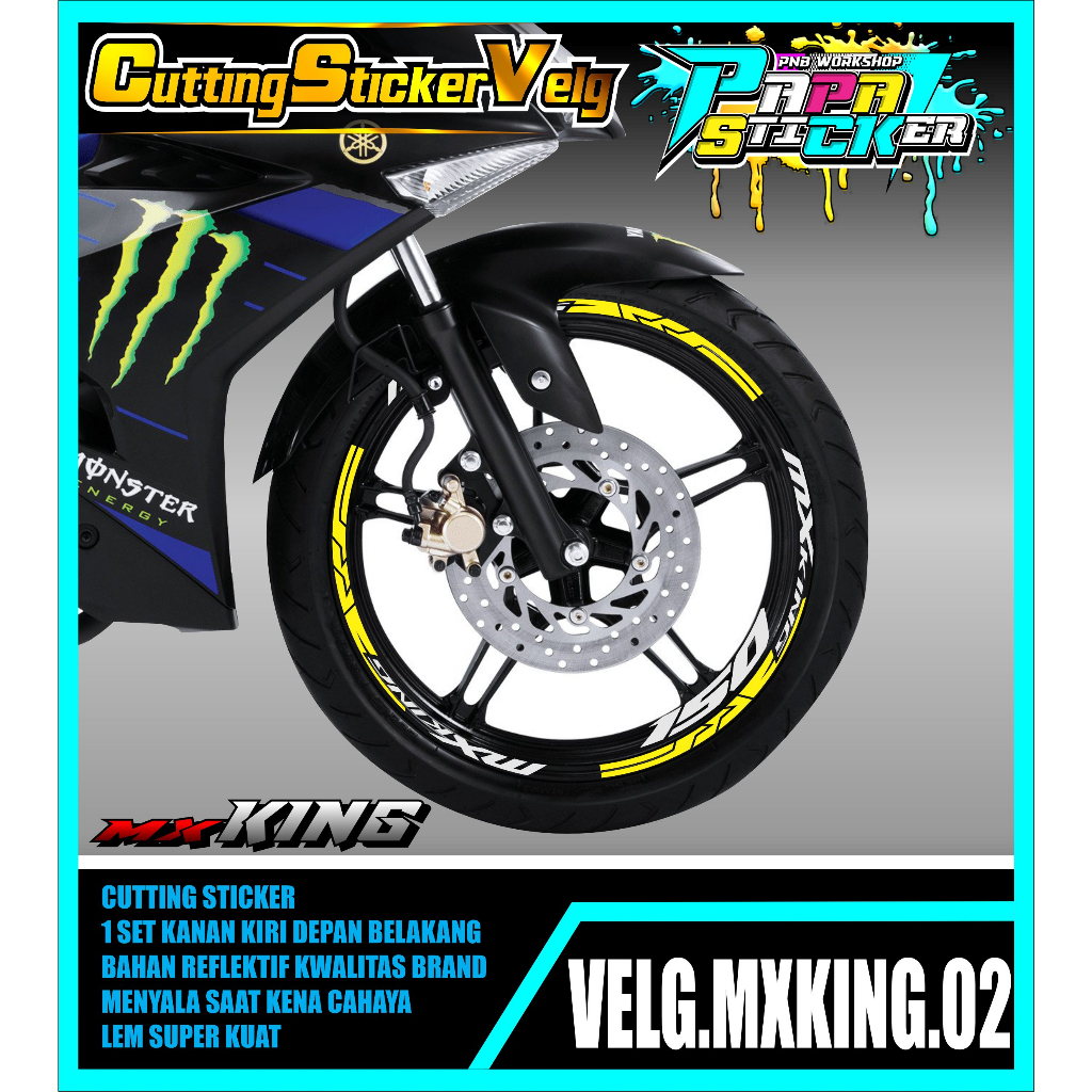 STIKER VELG JUPITER MX KING CUTTING STICKER VELG CUTTING VARIASI JUPITER MX KING  LIS BAN/VELG 02