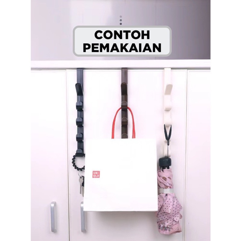 GANTUNGAN PINTU BAJU BELAKANG PINTU PLASTIK / HANGER PINTU BAHAN PLATIK ABS KAPSTOK GANTUNGAN BAJU BELAKANG